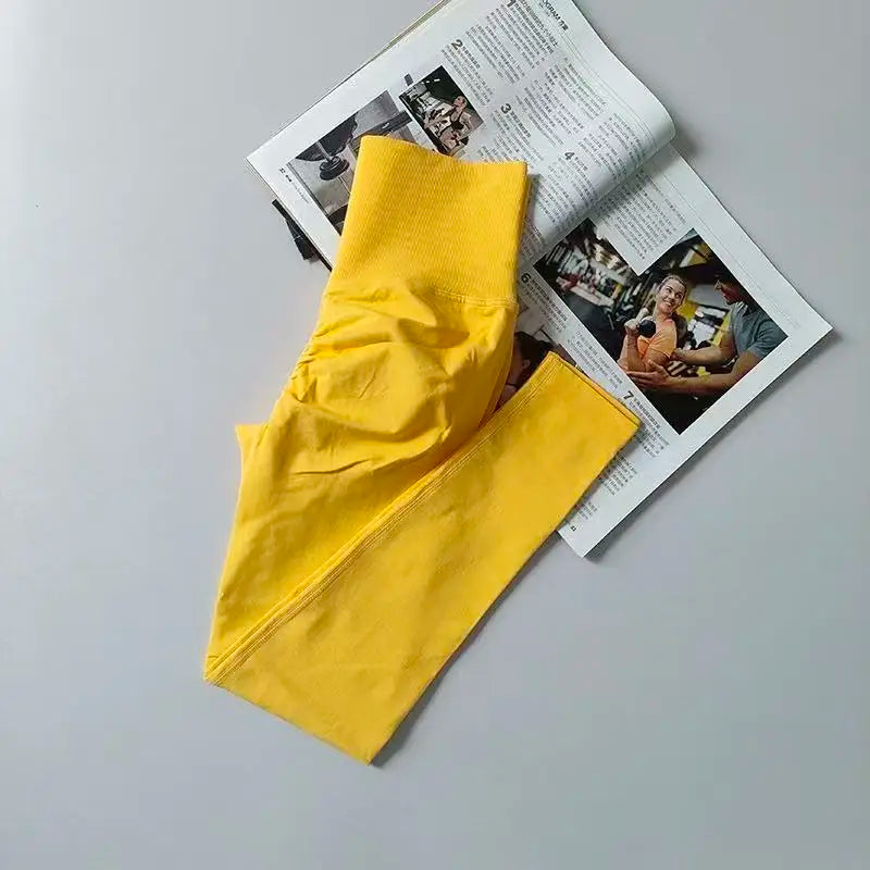 Seamless High Waist Yoga Pants For Gym Running Quick Dry