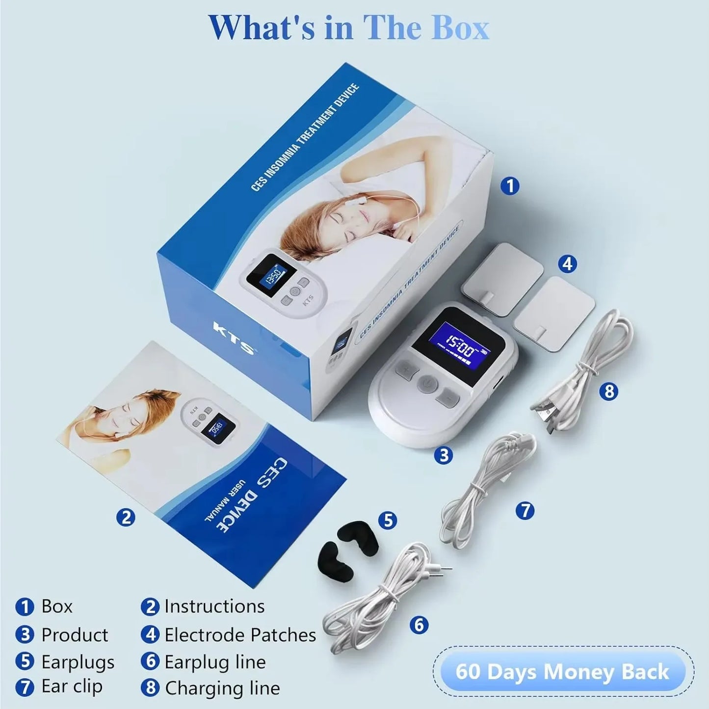 CES Microcurrent Sleep Aid Device For Insomnia Relaxation