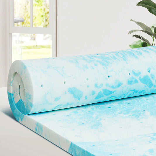 Memory Foam Mattress Topper Gel Cooling for Bed Bedroom Furniture