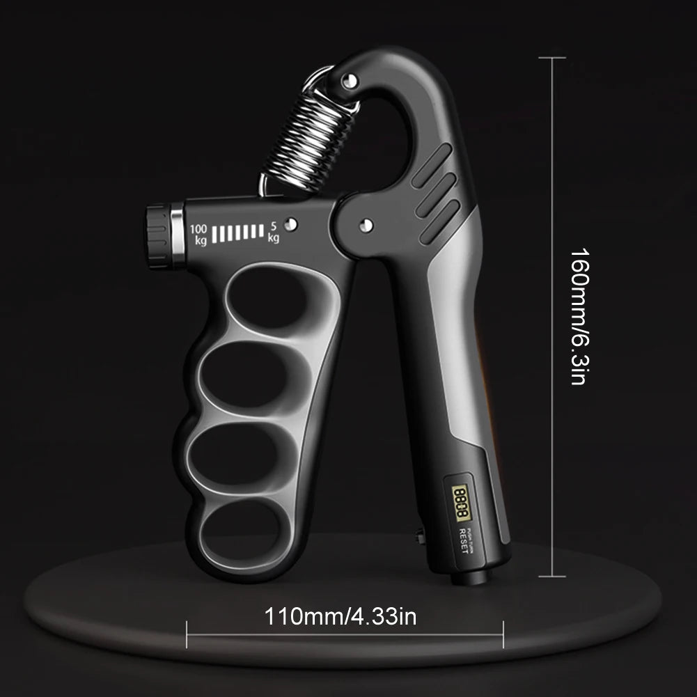 Ergonomic Adjustable Resistance Hand Grip Strengthener With Counter