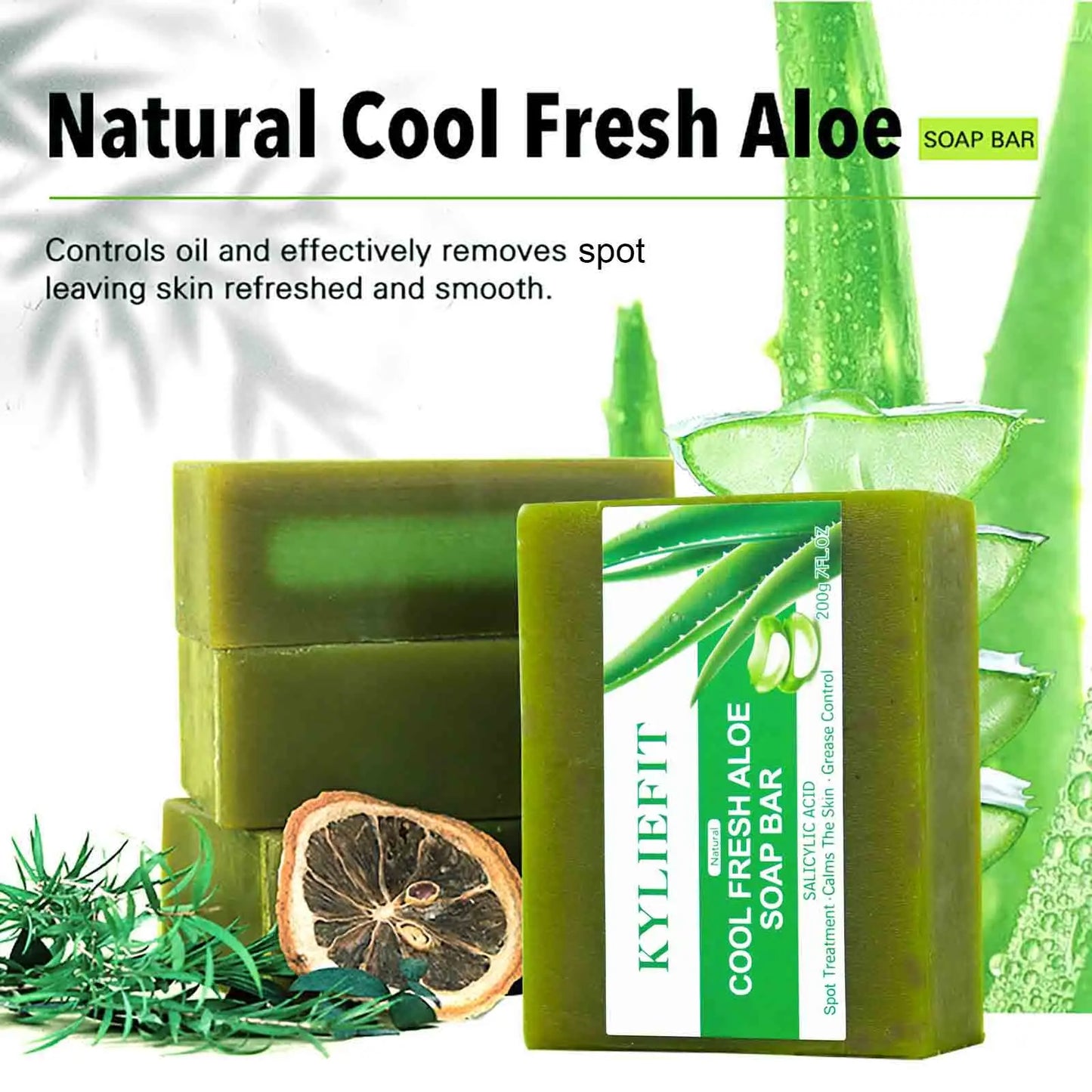 AILKE Aloe Brightening Soap Bar For Face And Body Daily Use