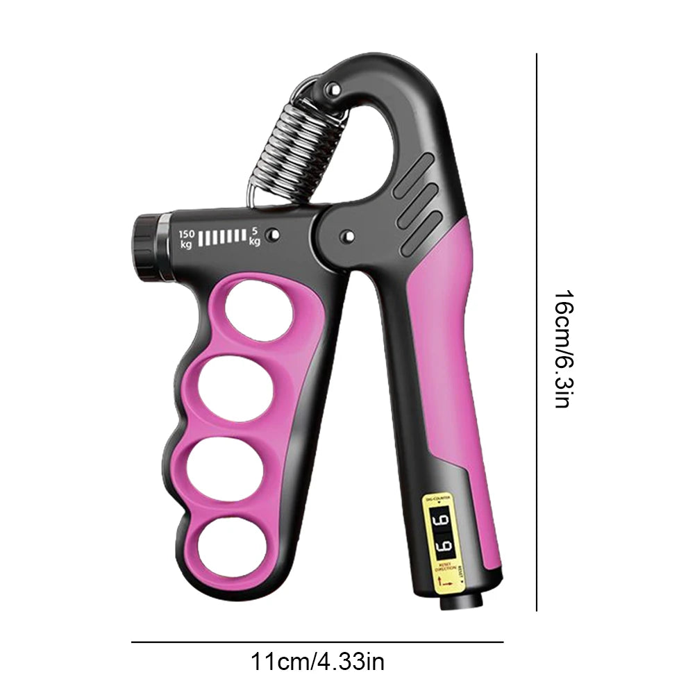 Ergonomic Adjustable Resistance Hand Grip Strengthener With Counter