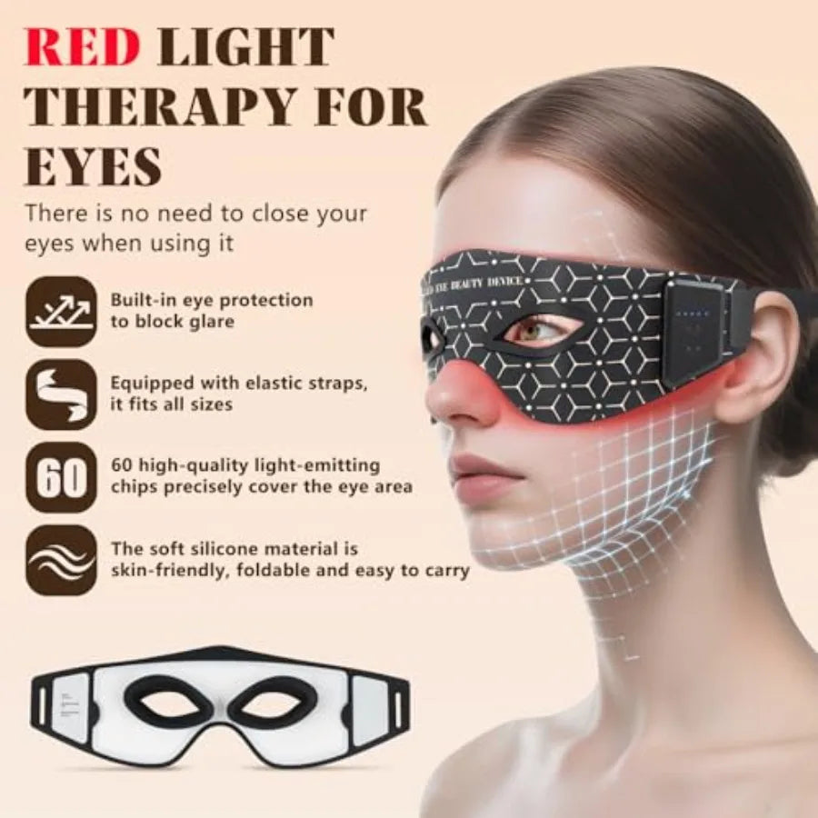 Red Light Therapy Eye Mask 5 Modes for Dark Circles