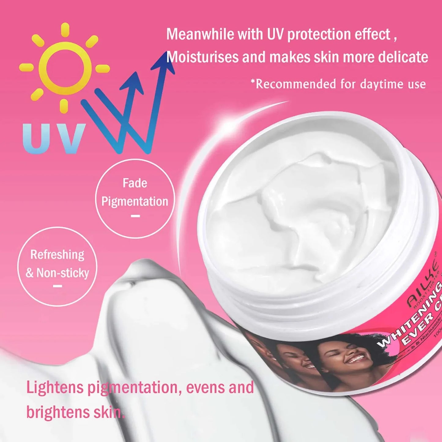 AILKE Whitening Face Cream Brighten Skin Moisturizing Organic Niacinamide