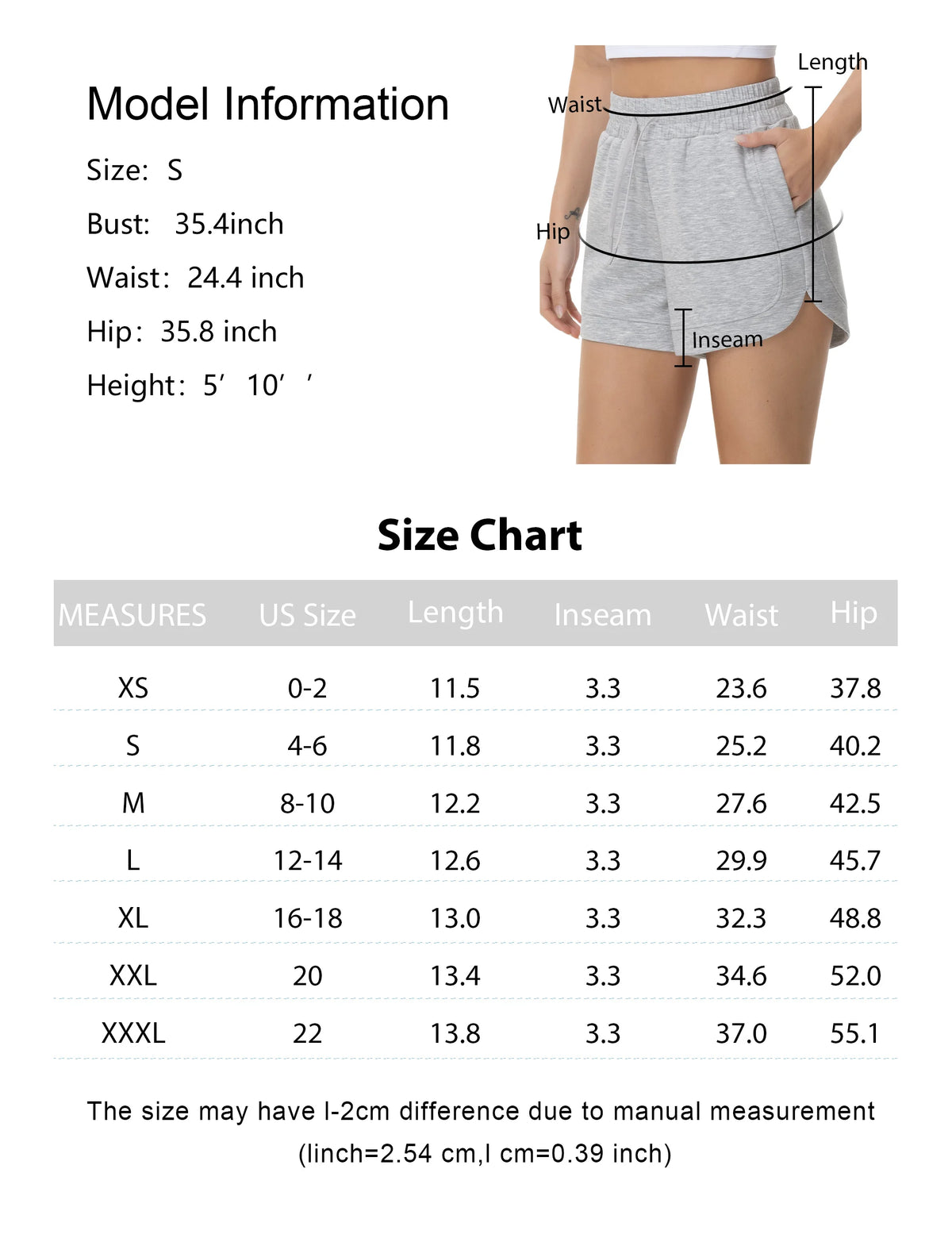 THE GYM PEOPLE Women's Drawstring Workout Sweat Shorts With Pockets