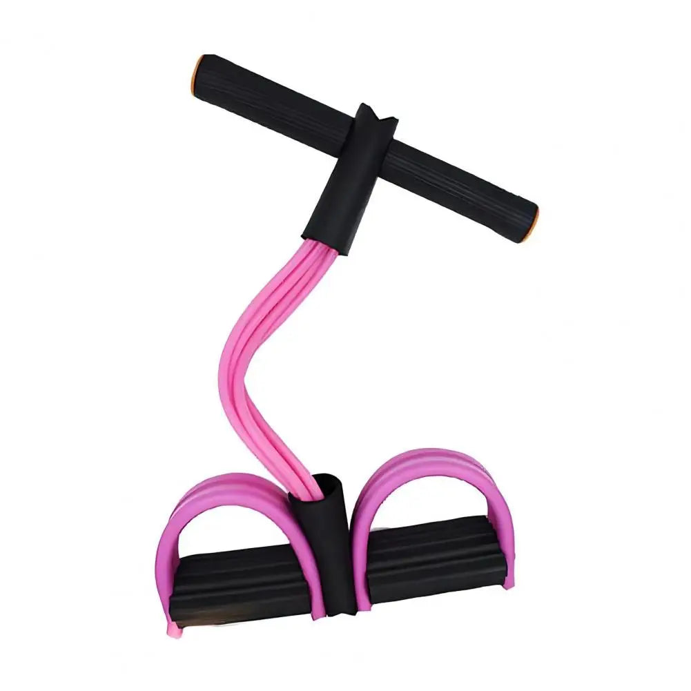 Six Tube Sit Up Pedal Resistance Band With Handle For Workouts