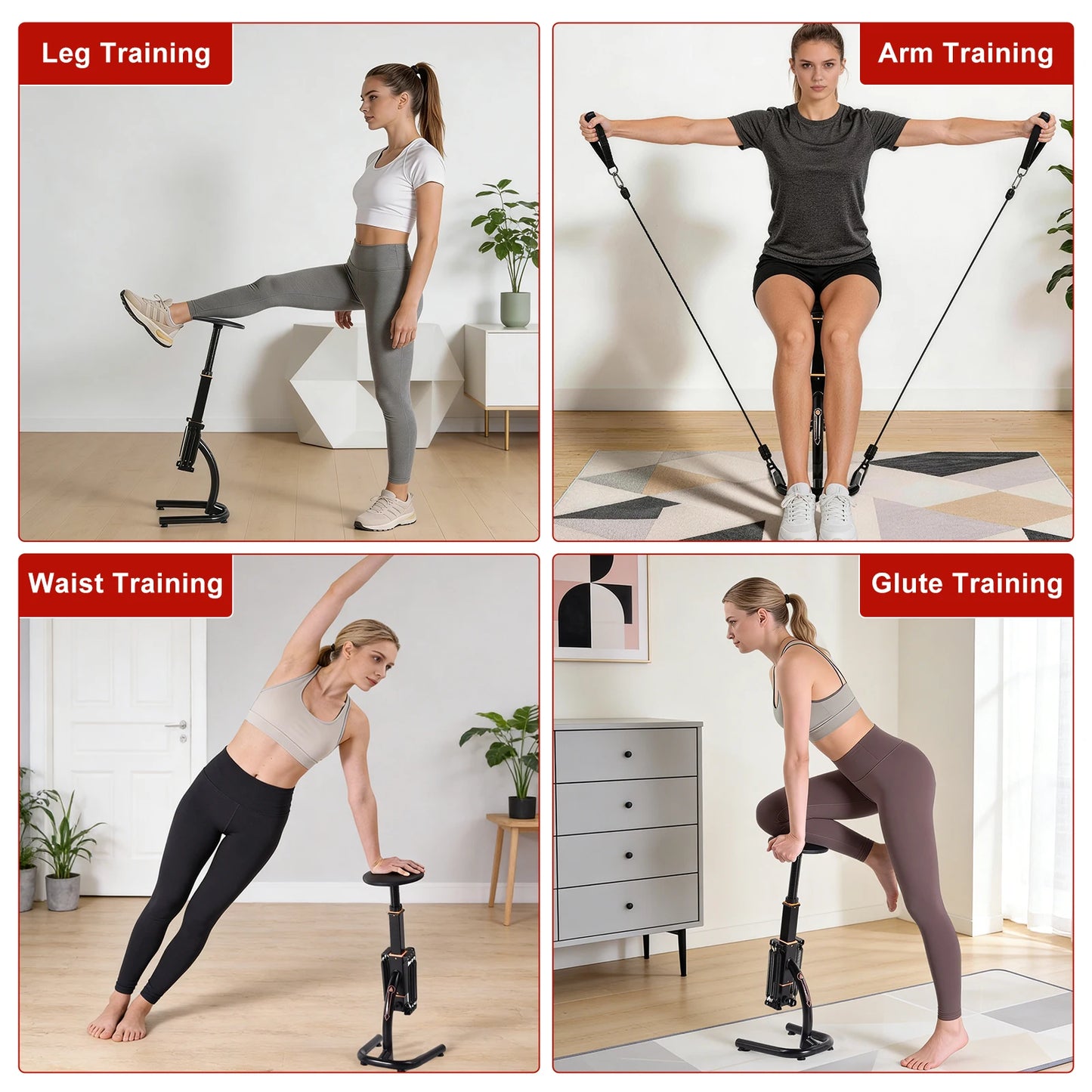 Height Adjustable Squat Machine And Glute Trainer For Home Gym