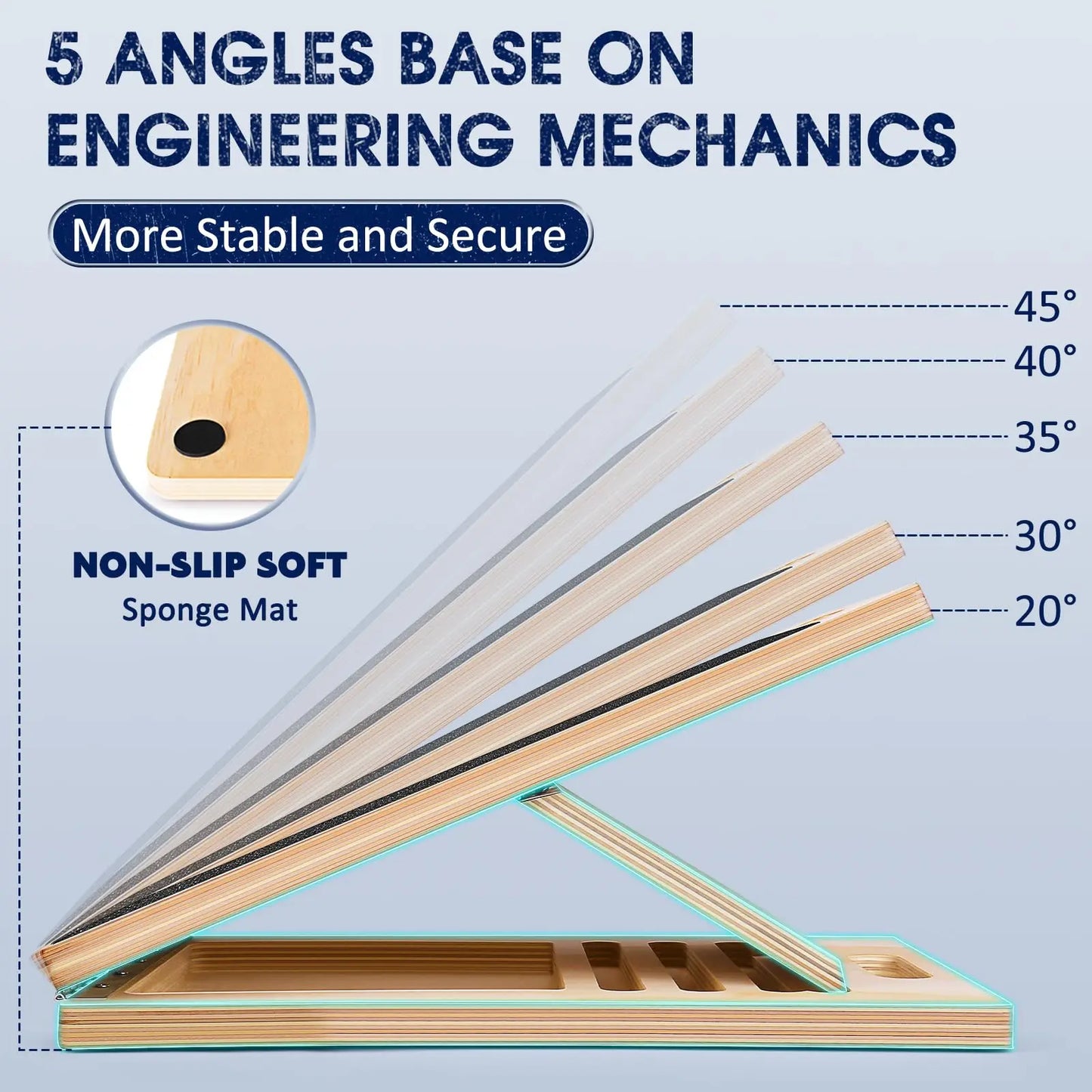 Adjustable Wooden Balance Board Calf Stretcher Anti Slip Wobble Board