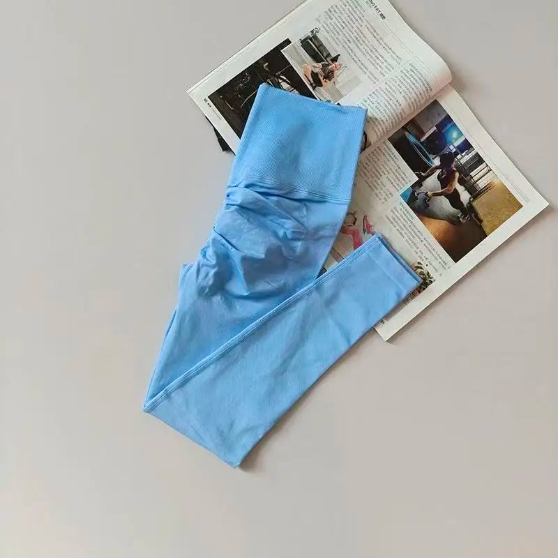 Seamless High Waist Yoga Pants For Gym Running Quick Dry