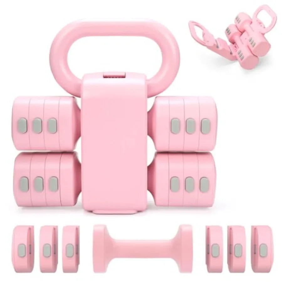 Kettlebell Dumbbells Set 2 In 1 Free Weights Pair Bundle