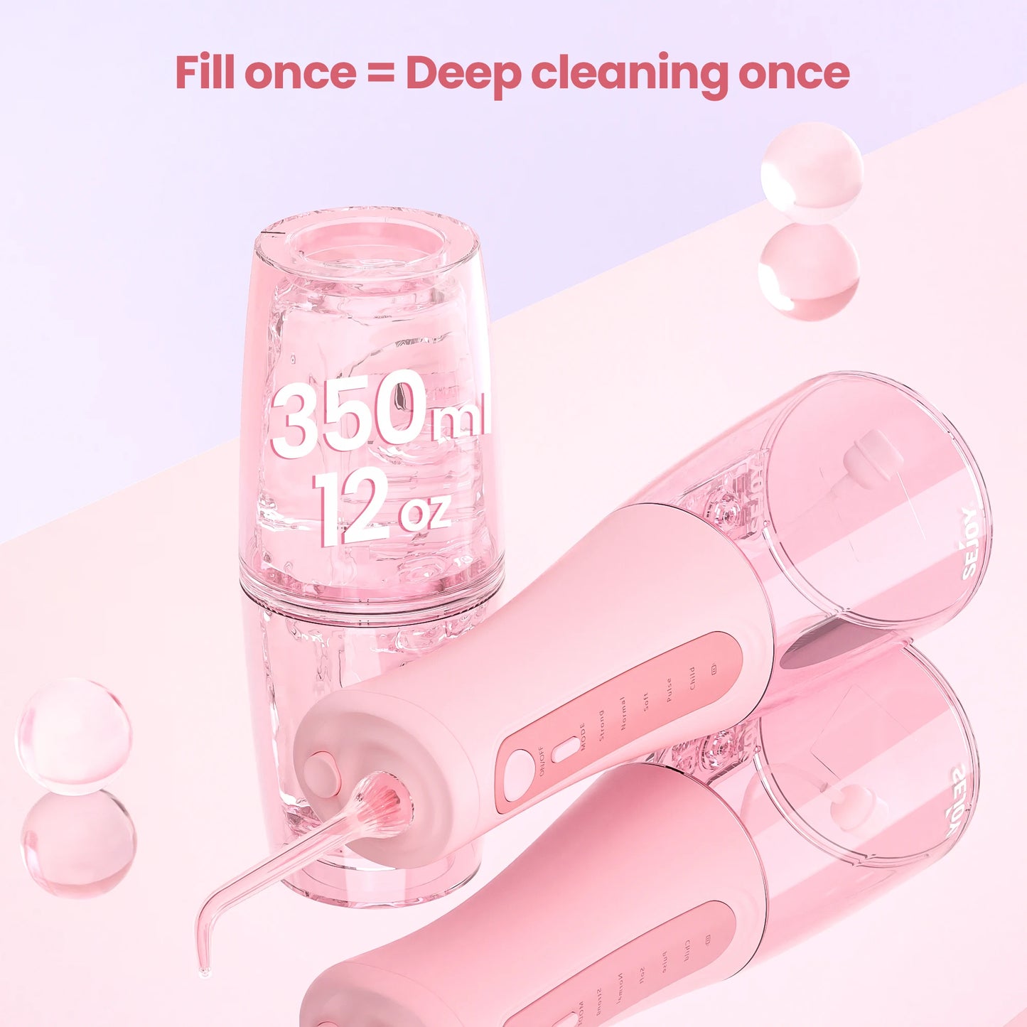 SEJOY Portable Electric Dental Water Flosser Irrigator For Home Travel