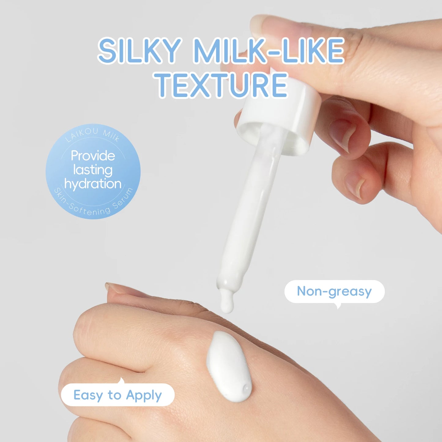LAIKOU Milk Skincare Set Hydrating Serum Moisturizer Cleanser Kit
