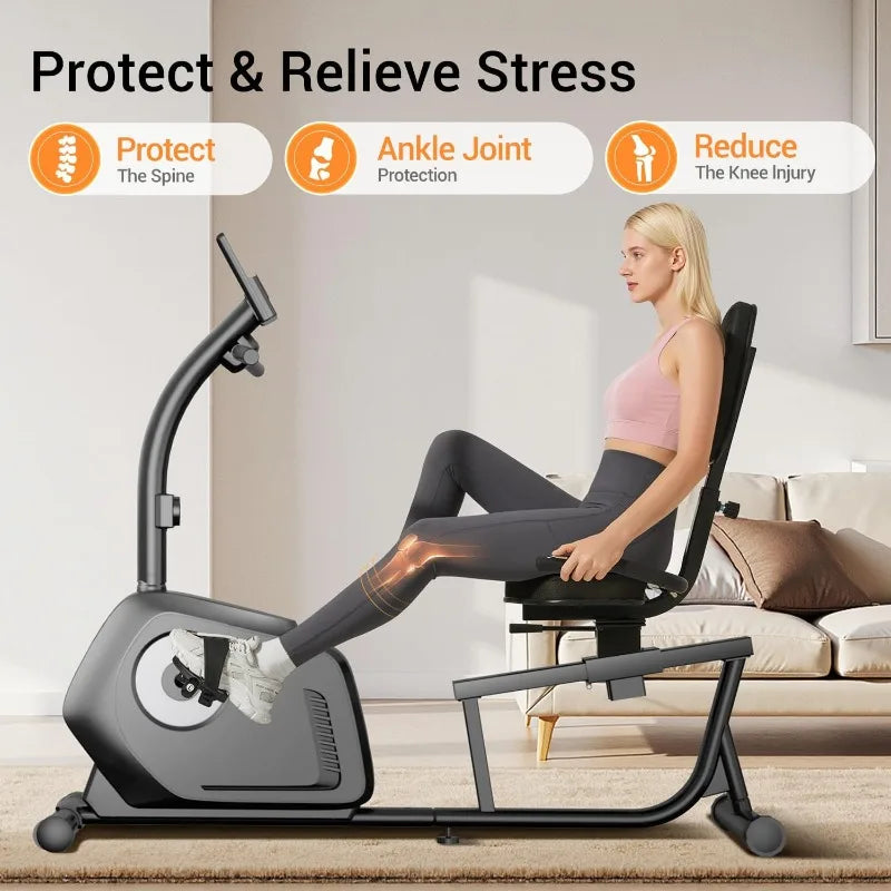 Cursor Fitness Recumbent Bike 16 Level Magnetic Resistance With Pulse
