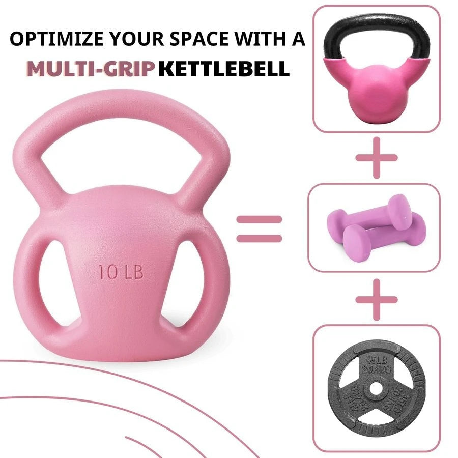 Three-Handle Kettlebells for Strength Training and Full Body Workout
