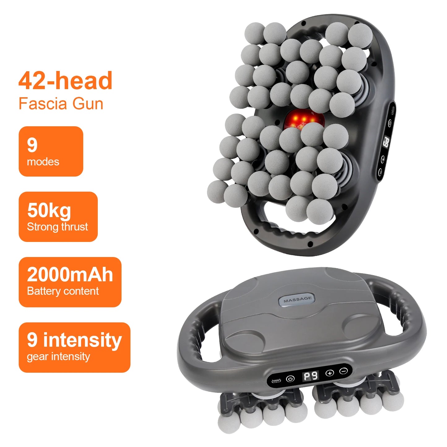 Iebilif Red Light Wireless Massage Gun For Deep Tissue Relief