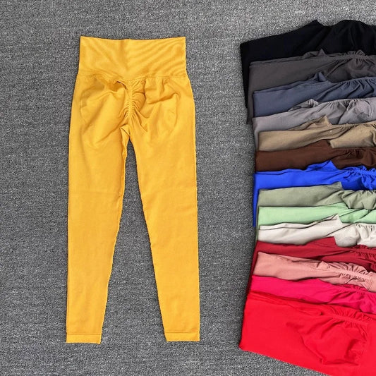 Seamless High Waist Yoga Pants For Gym Running Quick Dry