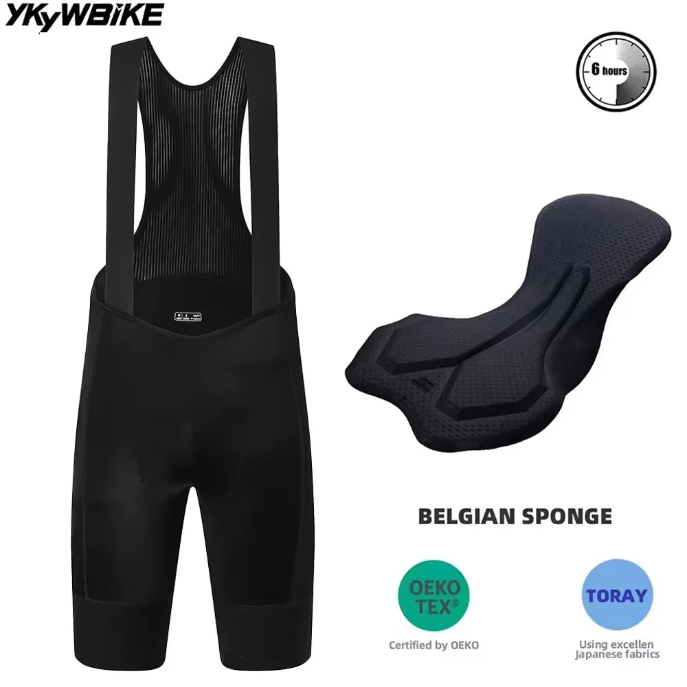 YKYWBIKE Men's Padded Cycling Bib Shorts For Road And MTB