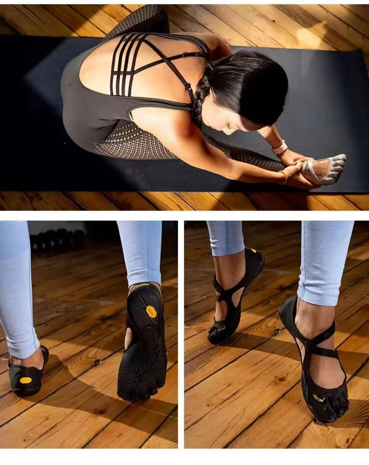 Barefoot Mary Jane Shoes With Adjustable Strap Non Slip