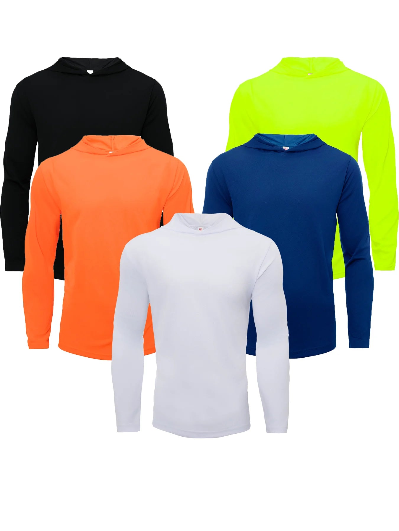 Men UPF 50 Quick Dry Long Sleeve Hoodie Shirt Pack