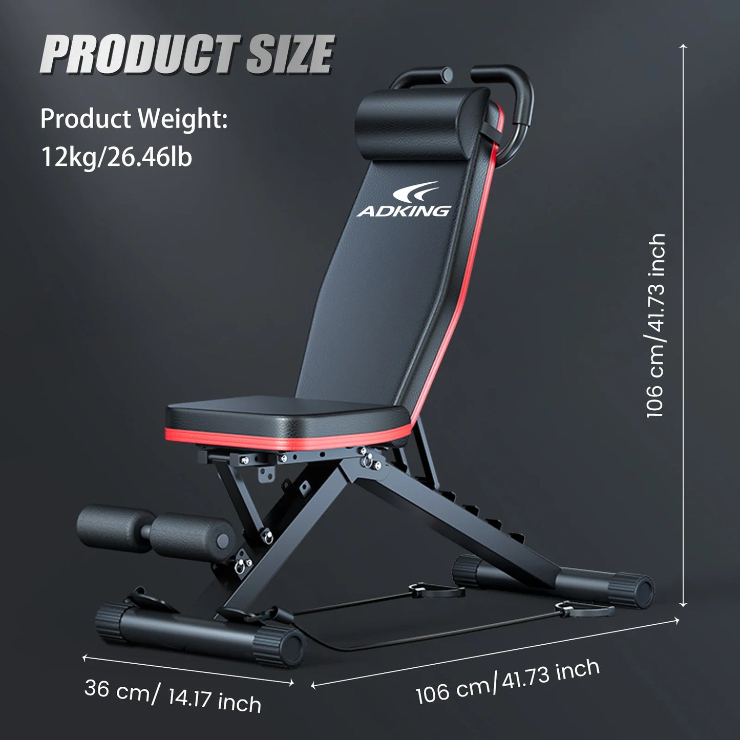 Foldable 14In1 Weight Bench 1000 Lb Capacity For Full Body