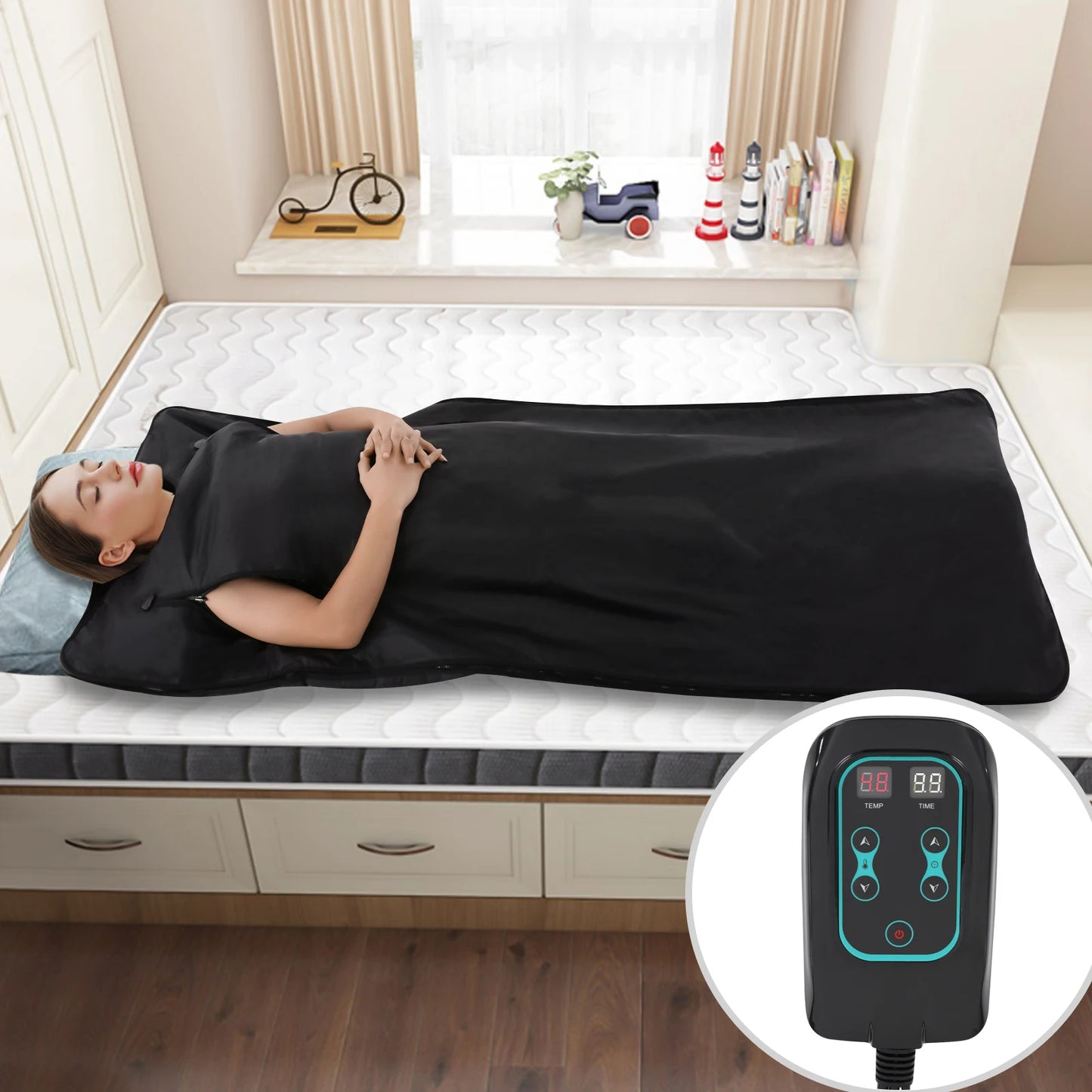 Portable Far Infrared Sauna Blanket For Detoxification And Relaxation