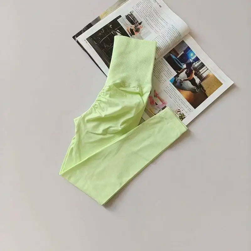 Seamless High Waist Yoga Pants For Gym Running Quick Dry
