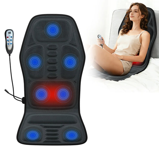 HIMOUTA Back Massager With Heat Chair Pad For Shoulder And Back Relief