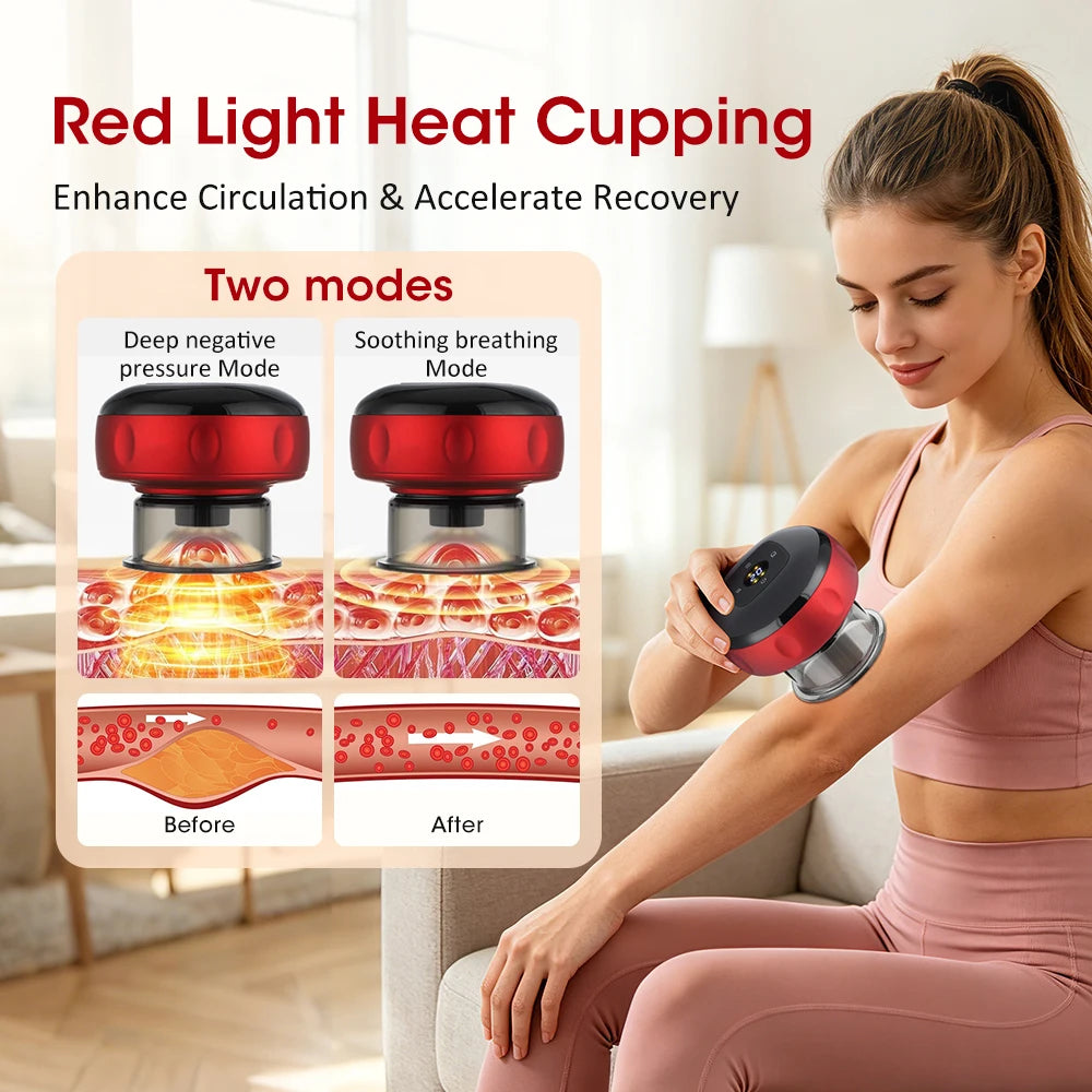 PastSky Rechargeable Smart Cupping Device With Electric Heating