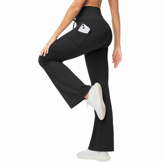 THE GYM PEOPLE Women's High Waisted Flare Yoga Leggings