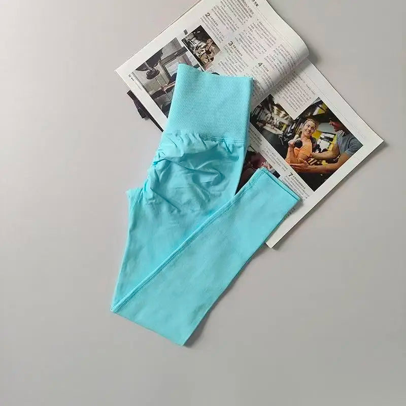 Seamless High Waist Yoga Pants For Gym Running Quick Dry