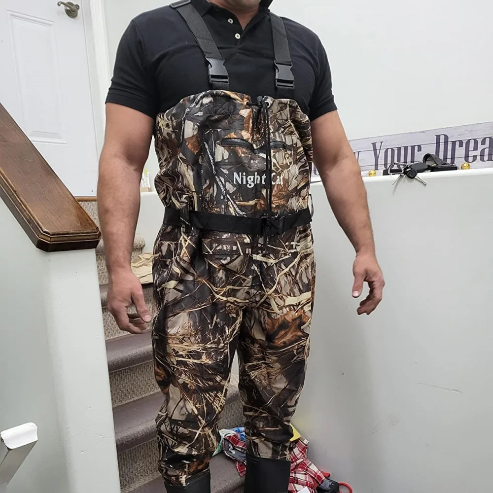 Night Cat Fishing Chest Waders Waterproof Unisex Bootfoot Belt