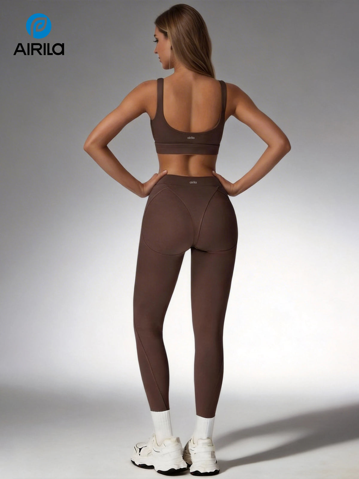 Airila Womens Yoga Set Sports Bra And High Waisted Leggings