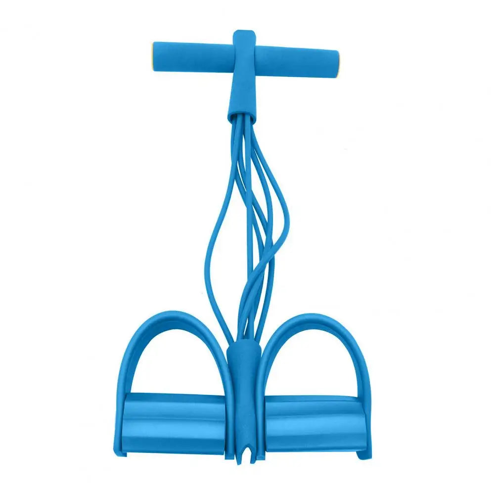 Six Tube Sit Up Pedal Resistance Band With Handle For Workouts