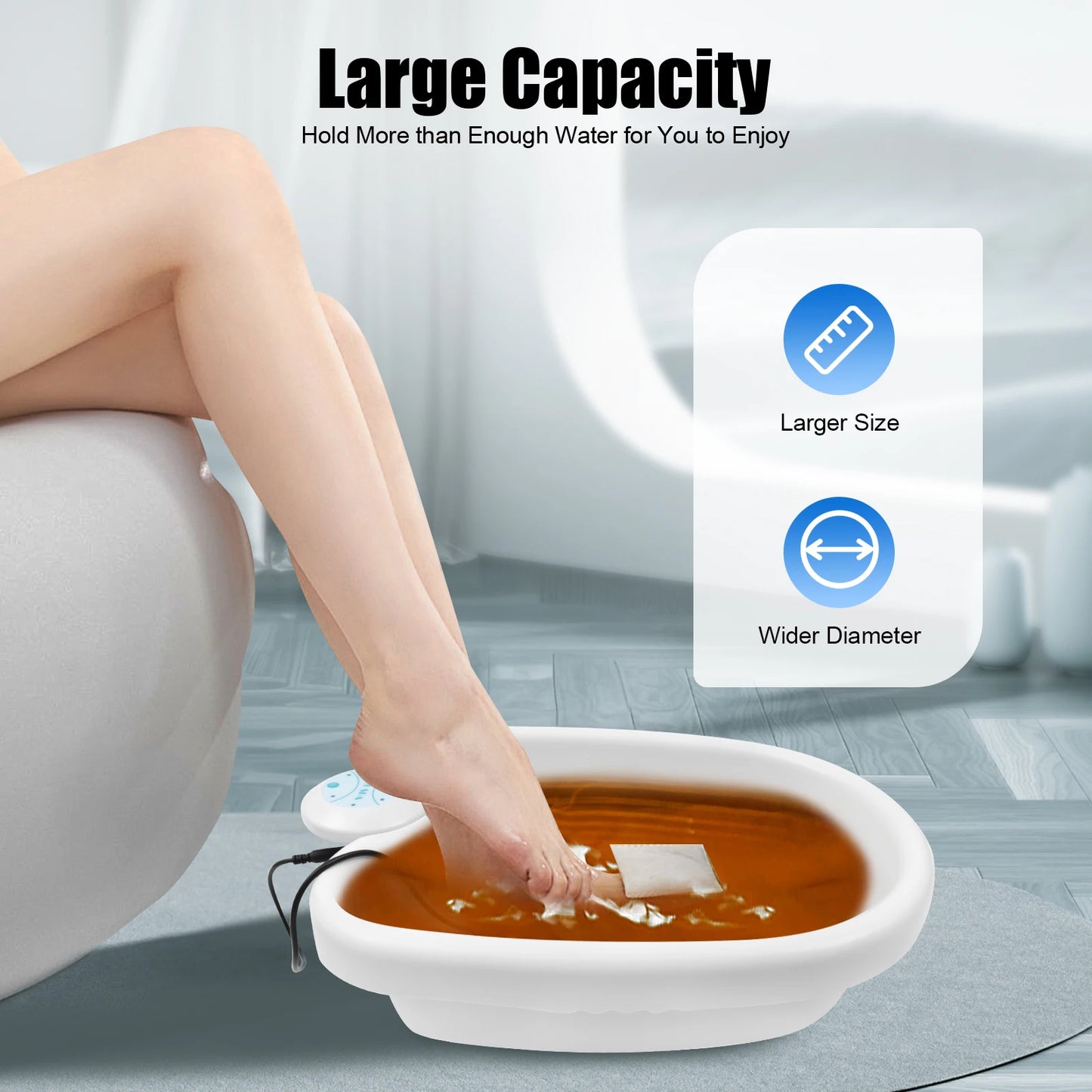 Ionic Detox Foot Bath Machine Tub Basin Array Timer