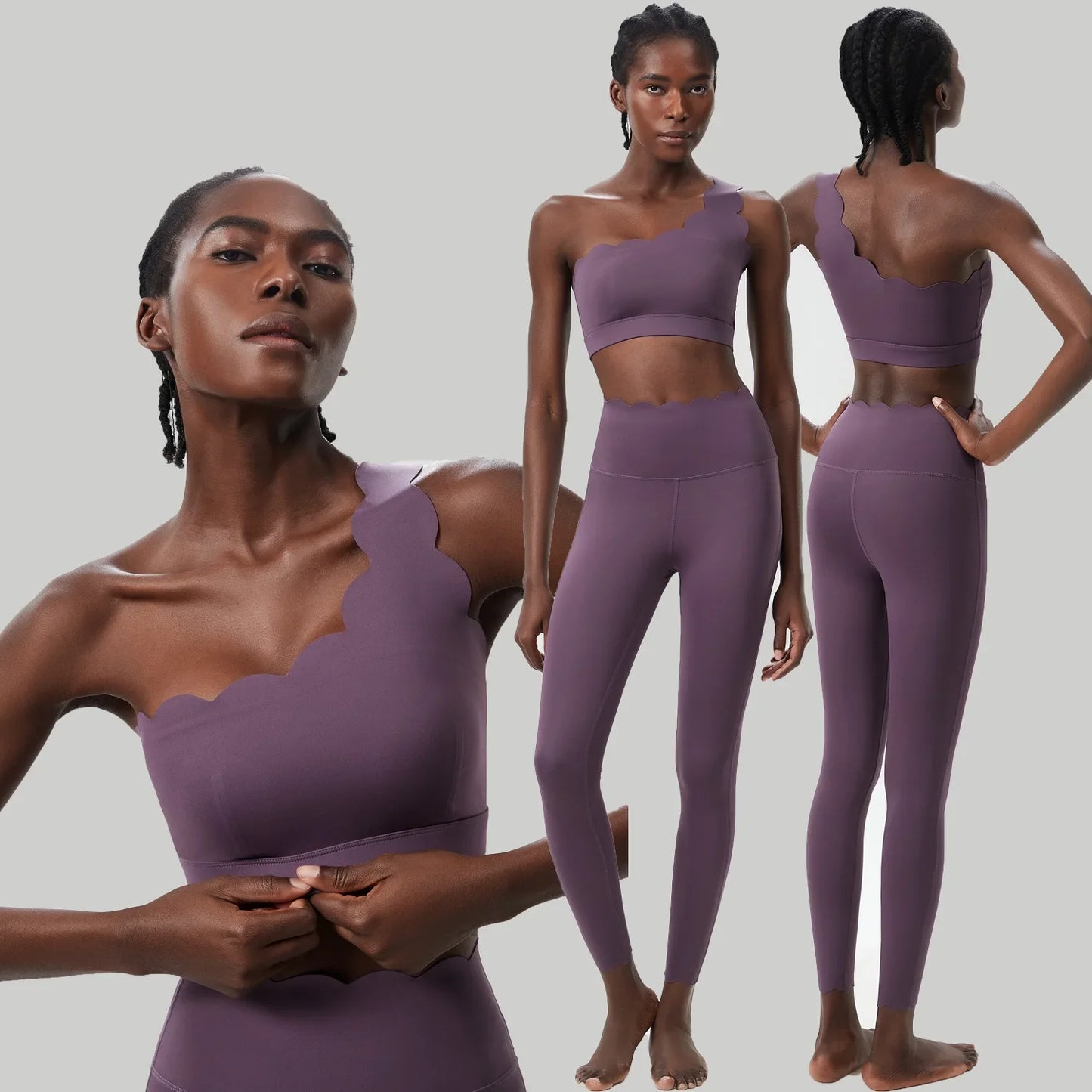 Women Two Piece Fitness Yoga Set Quick Dry Breathable Sportswear