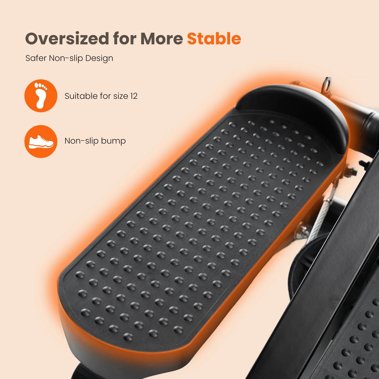 Compact Mini Stepper With Resistance Bands 300 LBS Capacity