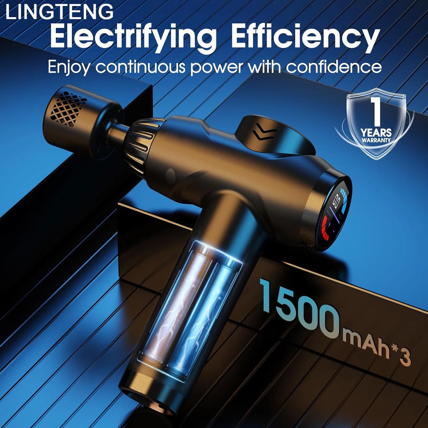 Lingteng Massage Gun With Hot And Cold Functions For Deep Tissue