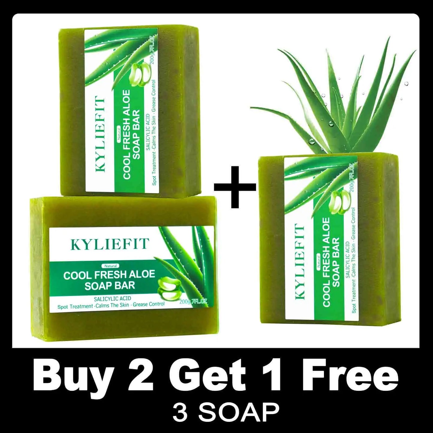 AILKE Aloe Brightening Soap Bar For Face And Body Daily Use
