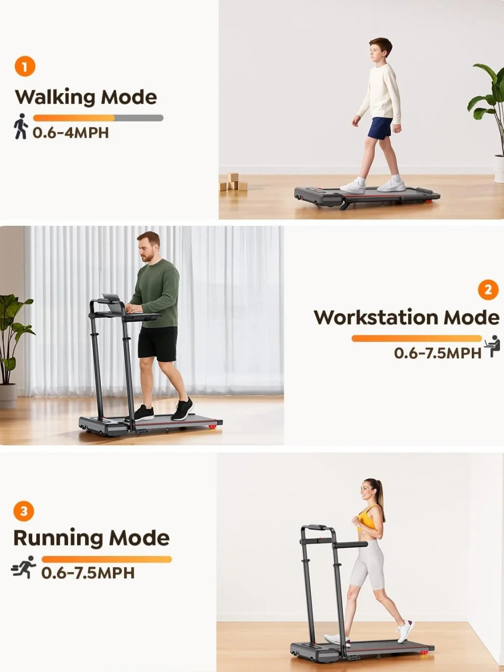 Walking Pad With Bracket Silent Treadmill For Home Use