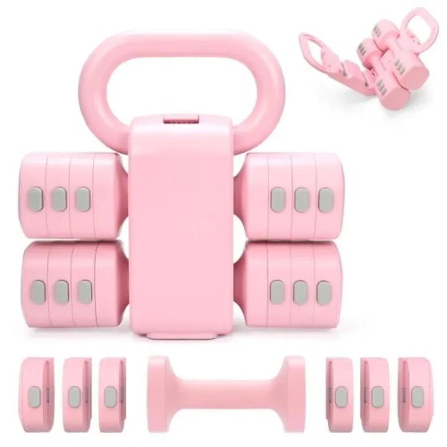 Kettlebell Dumbbells Set 2 In 1 Free Weights Pair Bundle