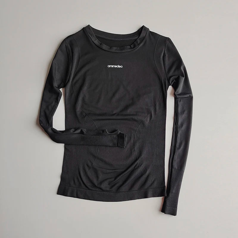 Women's Quick Dry Gym Long Sleeve Top for Running Yoga