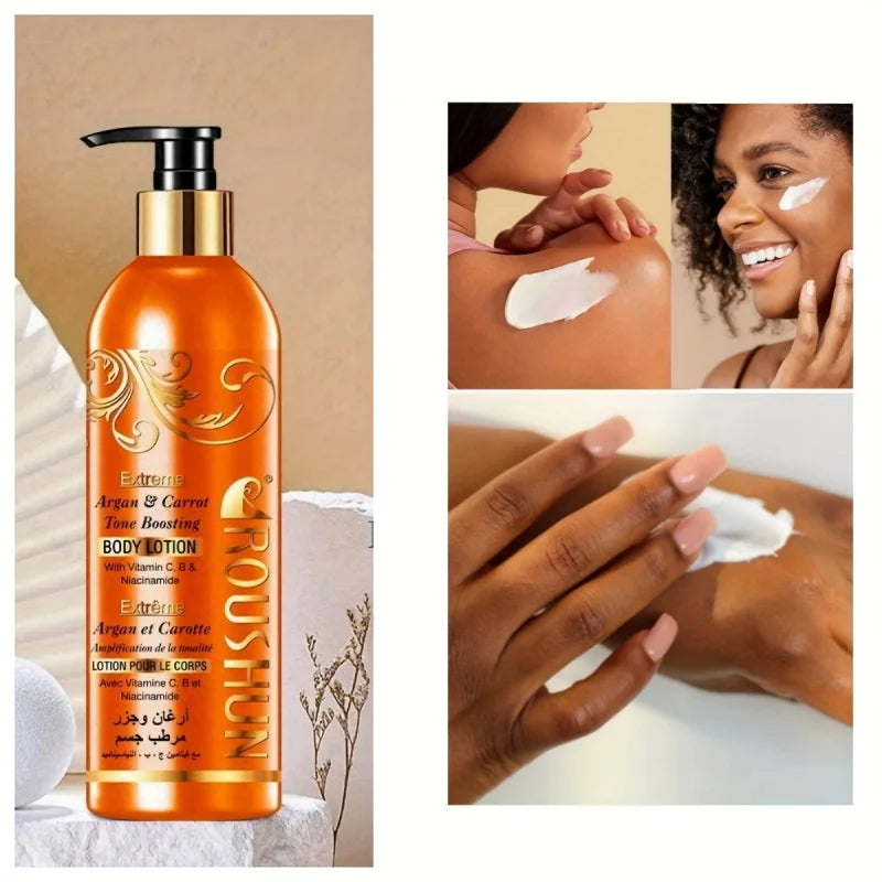 ROUSHUN Moroccan Argan Carrot Body Lotion Hydrating Moisturizing