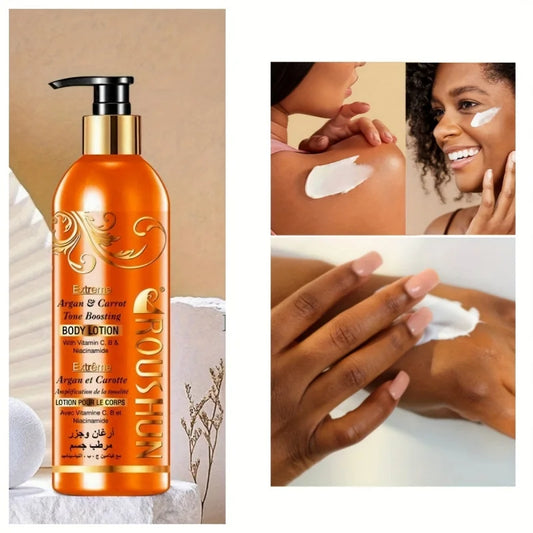 ROUSHUN Moroccan Argan Carrot Body Lotion Hydrating Moisturizing