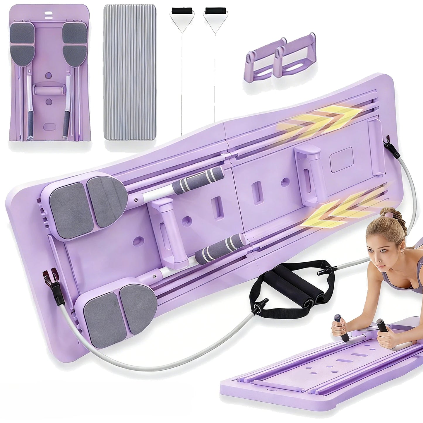 Foldable Multifunctional Pilates Board For Core Training