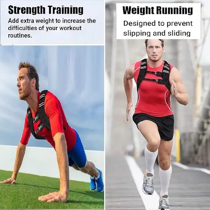 NONECN Weighted Vest 12-30 Lb With Weights Adjustable