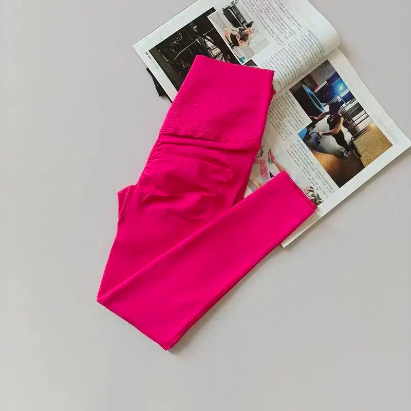 Seamless High Waist Yoga Pants For Gym Running Quick Dry