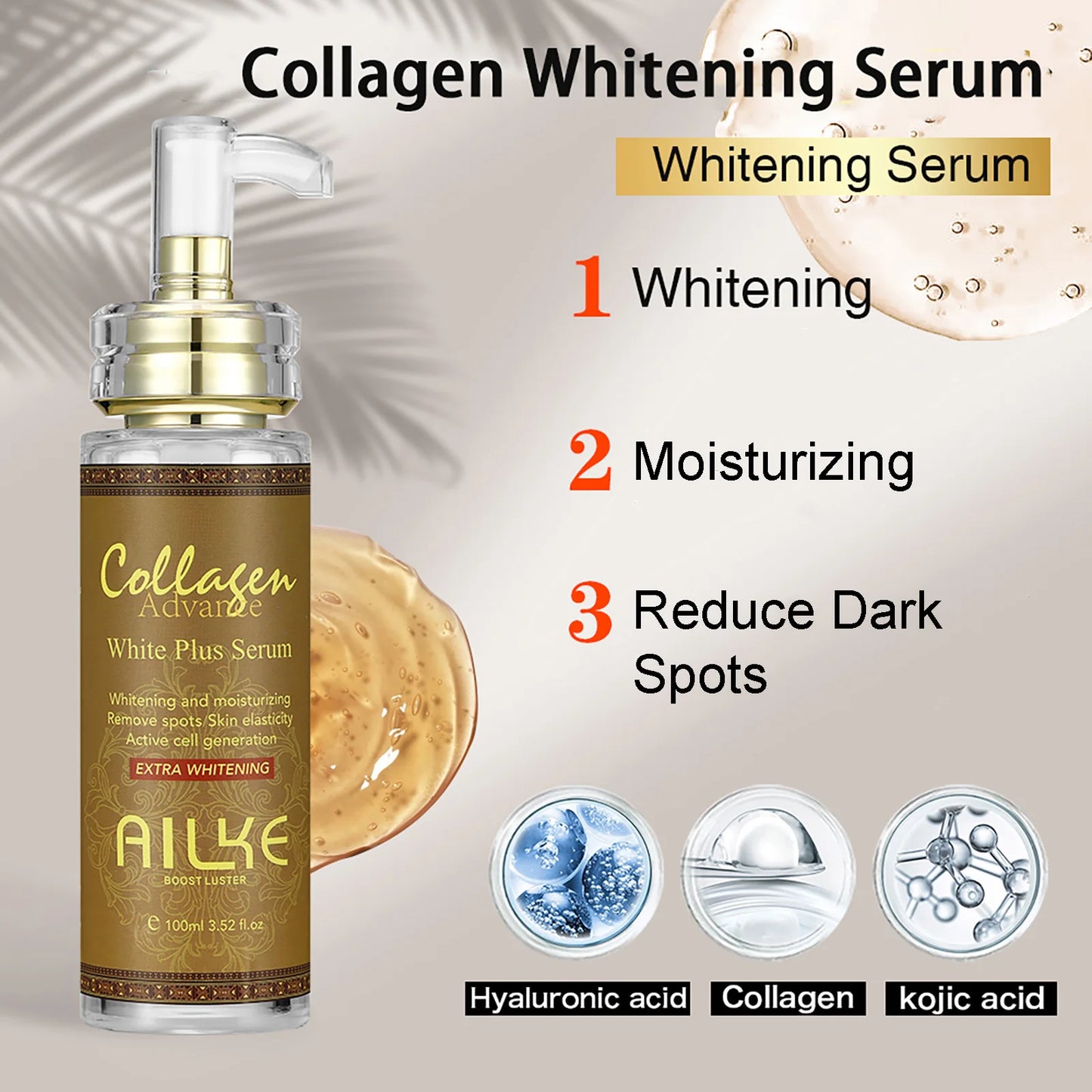 AILKE Skin Whitening Serum for Face and Body Moisturizing Gel