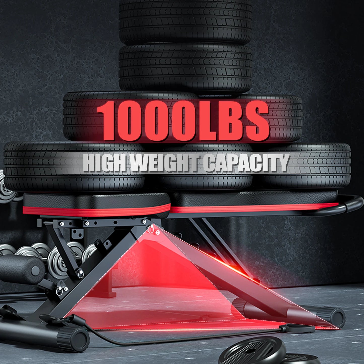 Foldable 14In1 Weight Bench 1000 Lb Capacity For Full Body