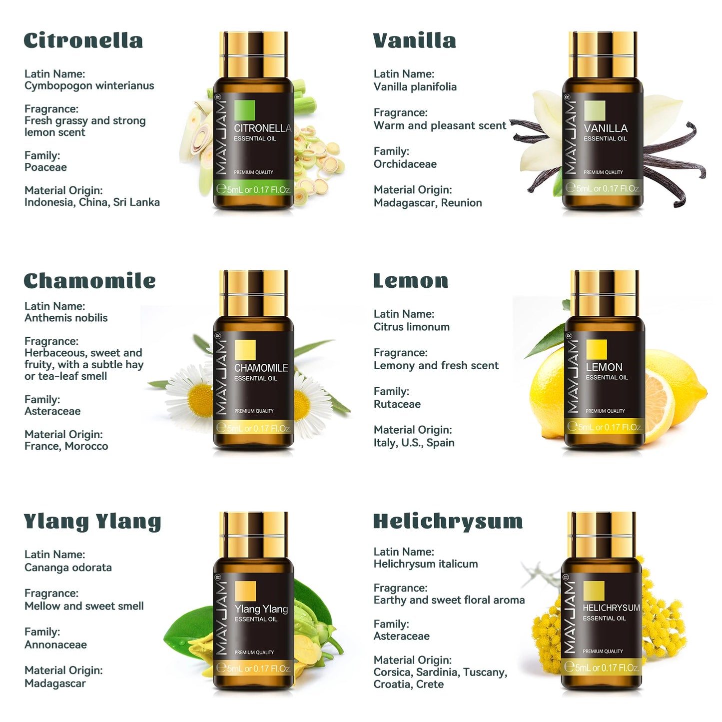 MAYJAM 35 Essential Oils Kit Gift Box Lavender Jasmine Vanilla