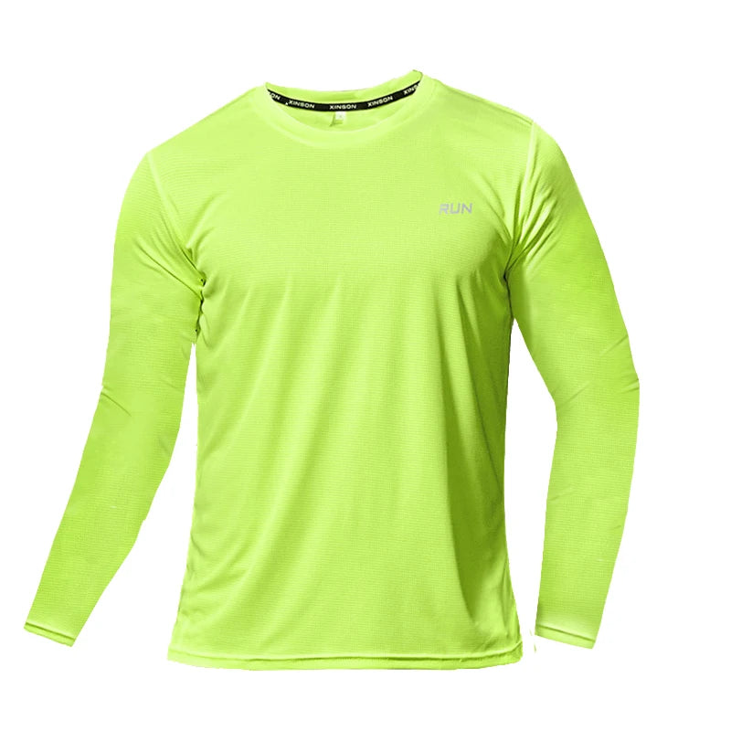 Summer Ice Polyester Long Sleeve Shirt Quick Dry Breathable Running
